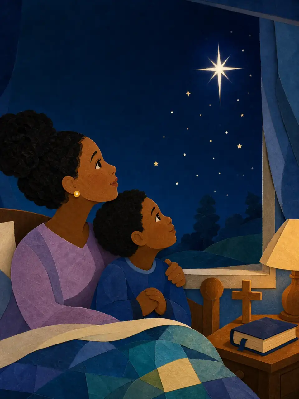 Illustrated cover for A Star for Samuel, featuring a Christian faith story