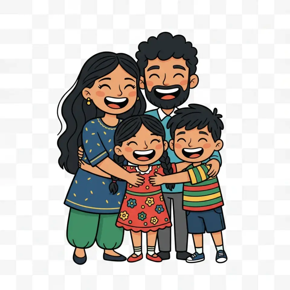 A family added to a child's book