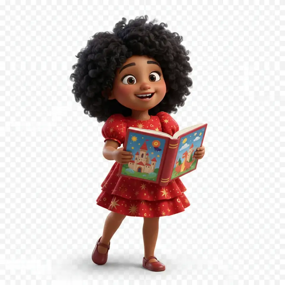 A child character created for a book